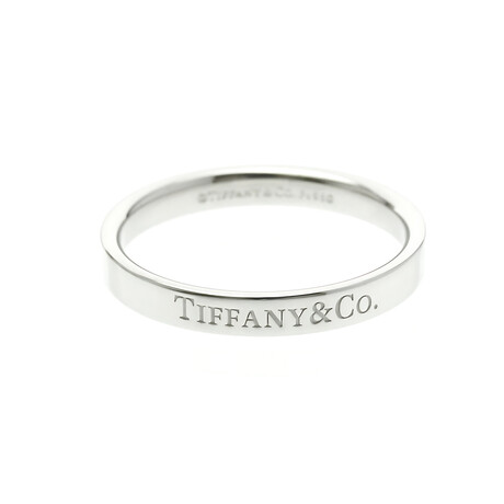 Tiffany & Co. // Platinum Classic Flat Band Ring // Ring Size: 9.5 // Store Display