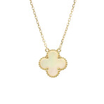 Van Cleef & Arpels // 18k Yellow Gold Vintage Alhambra Mother of Pearl Pendant Necklace // 14.96"-16.14" // Store Display