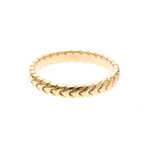 Bulgari // 18k Rose Gold Spiga Gold Band Ring // Ring Size: 6.25 // Store Display