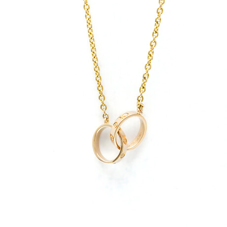 Cartier // 18k Rose Gold Baby Love Pendant Necklace // 17.12" // Store Display