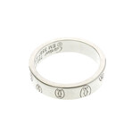 Cartier // 18k White Gold Happy Birthday Signature Ring // Ring Size: 4 // Store Display