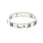Tiffany & Co. // 18k White Gold Atlas Pierced Diamond Band Ring // Ring Size: 6.5 // Store Display