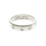 Cartier // 18k White Gold Happy Birthday Signature Ring // Ring Size: 4 // Store Display