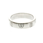 Cartier // 18k White Gold Happy Birthday Signature Ring // Ring Size: 4 // Store Display