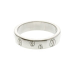 Cartier // 18k White Gold Happy Birthday Signature Ring // Ring Size: 4 // Store Display