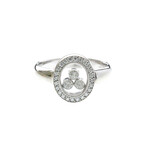 Chopard // 18k White Gold Happy Diamonds Floating Diamond Ring // Ring Size: 4.5 // Store Display