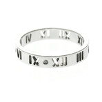 Tiffany & Co. // 18k White Gold Atlas Pierced Diamond Band Ring // Ring Size: 6.5 // Store Display