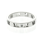 Tiffany & Co. // 18k White Gold Atlas Pierced Diamond Band Ring // Ring Size: 6.5 // Store Display