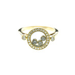 Chopard // 18k Yellow Gold Happy Diamonds Floating Diamond Ring // Ring Size: 6.5 // Store Display