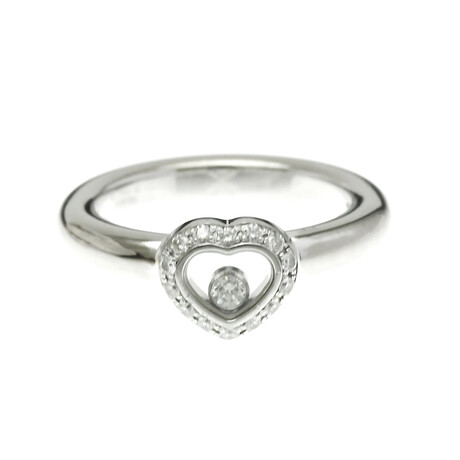 Chopard // 18k White Gold Happy Diamonds Heart Ring // Ring Size: 6 // Store Display