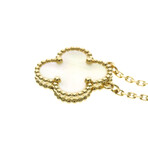 Van Cleef & Arpels // 18k Yellow Gold Vintage Alhambra Mother of Pearl Pendant Necklace // 14.96"-16.14" // Store Display
