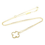 Van Cleef & Arpels // 18k Yellow Gold Vintage Alhambra Mother of Pearl Pendant Necklace // 14.96"-16.14" // Store Display