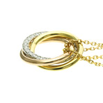 Cartier // 18k Rose Gold + 18k White Gold + 18k Yellow Gold Trinity Diamond Bangle Bracelet // 6.29"-8.07" // Store Display