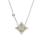 Louis Vuitton // 18k White Gold Star Blossom Diamond Pendant Necklace // 16.14" // Store Display
