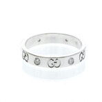 Gucci // 18k Yellow Gold Icon Diamond Band Ring // Ring Size: 8 // Store Display