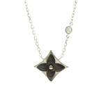 Louis Vuitton // 18k White Gold Star Blossom Diamond Pendant Necklace // 16.14" // Store Display