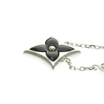 Louis Vuitton // 18k White Gold Star Blossom Diamond Pendant Necklace // 16.14" // Store Display