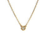 Tiffany & Co. // 18k Rose Gold Diamonds by the Yard Solitaire Pendant Necklace // 16.14" // Store Display