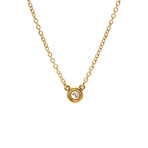 Tiffany & Co. // 18k Rose Gold Diamonds by the Yard Solitaire Pendant Necklace // 16.14" // Store Display