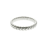 Bulgari // Platinum Spiga Gold Band Ring // Ring Size: 4.75 // Store Display