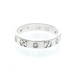 Gucci // 18k Yellow Gold Icon Diamond Band Ring // Ring Size: 8 // Store Display