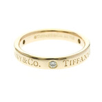 Tiffany & Co. // 18k Rose Gold Flat Diamond Band Ring // Ring Size: 4 // Store Display