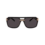 Versace // Men's VE4399 GB1/87 Aviator // Black Gold + Dark Gray