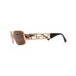 Versace // Men's VE2257-100273 Square // Gold + Dark Brown