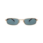 Prada // Men's PRB54S-5AK40K Square // Gold + Petrol Brown