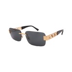 Versace // Men's VE2298-100287 Square // Gold + Dark Grey