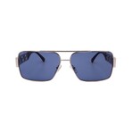 Versace // Men's VE2290-100180 Square // Silver + Dark Blue