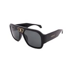 Versace // Men's VE4508U-GB1/87 Aviator // Black + Dark Grey