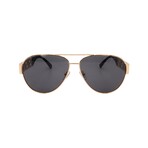 Versace // Men's VE2289-100287 Aviator // Gold + Dark Grey