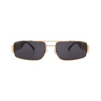 Versace // Men's VE2257-100287 Square // Gold + Dark Grey