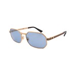 Versace // Men's VE2297-100280 Pilot // Gold + Light Blue