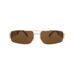 Versace // Men's VE2257-100273 Square // Gold + Dark Brown