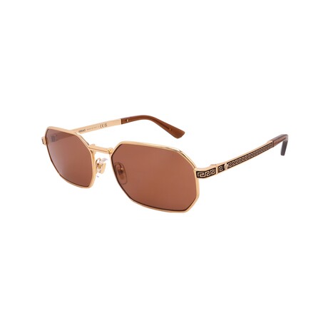Versace // Men's VE2297-100273 Pilot // Gold + Brown