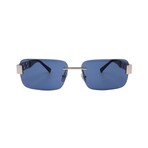 Versace // Men's VE2298-100180 Square // Silver + Dark Blue
