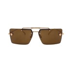 Versace // Men's VE2245 100273 Square // Gold + Dark Brown