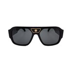 Versace // Men's VE4508U-GB1/87 Aviator // Black + Dark Grey