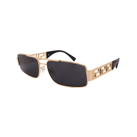 Versace // Men's VE2257-100287 Square // Gold + Dark Grey
