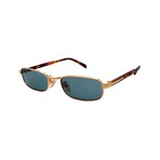 Prada // Men's PRB54S-5AK40K Square // Gold + Petrol Brown