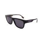 Burberry // Men's BE4293 377381 Square // Black + Dark Polarized Gray