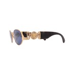 Versace // Men's VE2299-100280 Round // Gold Black + Blue