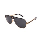 Versace // Men's VE2294-100287 Aviator // Black Gold + Dark Grey