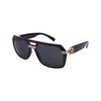 Versace // Men's VE4399 GB1/87 Aviator // Black Gold + Dark Gray