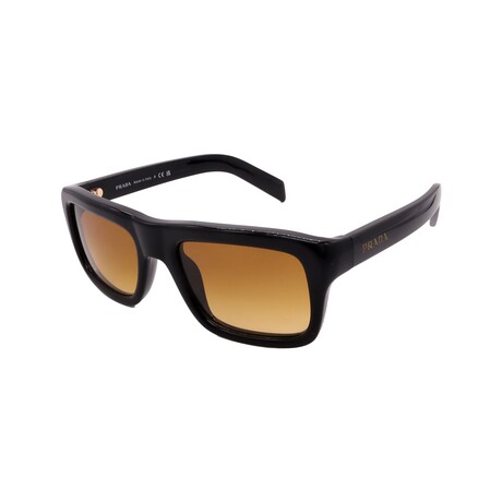 Prada // Men's PRD11S-16K10X Square // Black + Yellow Gradient Light Brown