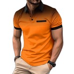 Gradient Short Sleeve Polo // Orange (XS)