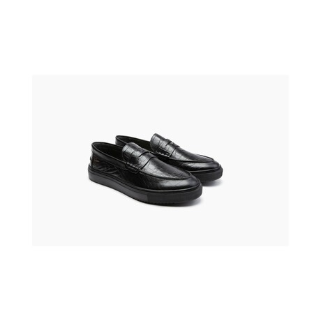 22's Penny Loafer Leather Low Top Sneakers // Black (US: 7)