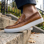 22's Penny Loafer Leather Low Top Sneakers // Tan (US: 10.5)